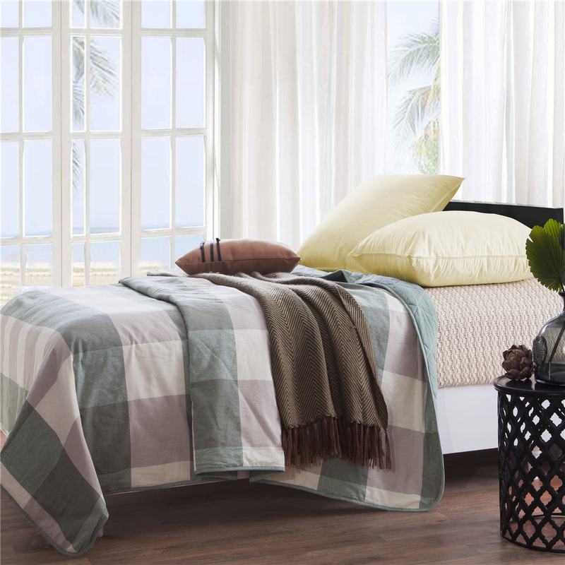 Machine Washing Grid Cotton Summer Quilt Manufacturers, Machine Washing Grid Cotton Summer Quilt Factory, Supply Machine Washing Grid Cotton Summer Quilt