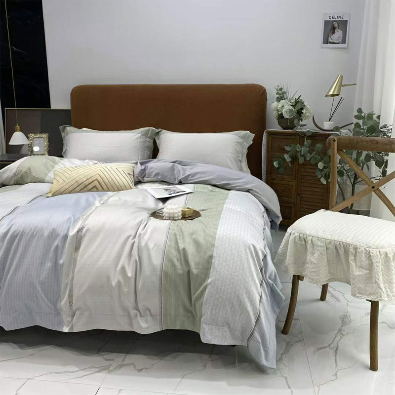 100s Split Joint Colour Digital Printing Duvet Set