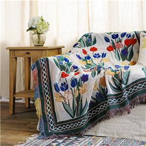 American Two-sided Jacquard Weave Woollen Blanket