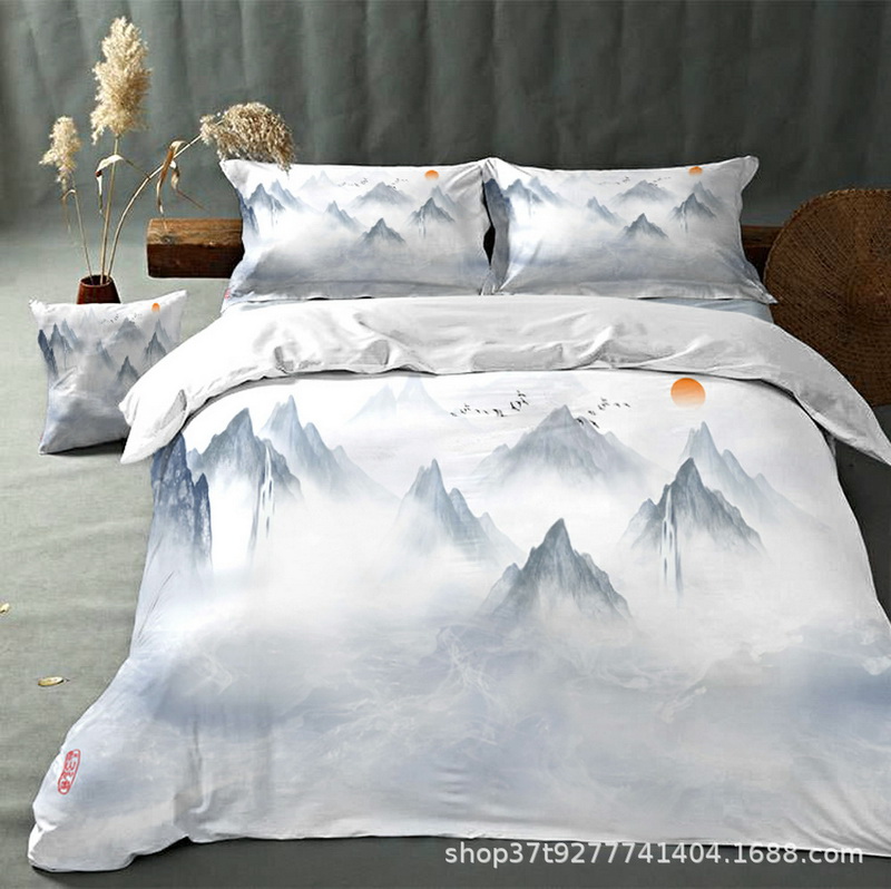 Chinese Style Digital Printing Duvet Set Manufacturers, Chinese Style Digital Printing Duvet Set Factory, Supply Chinese Style Digital Printing Duvet Set