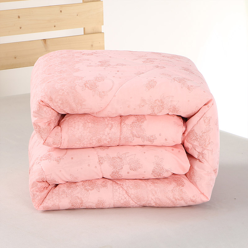 pearly-lustre pure colour textile printing winter quilt